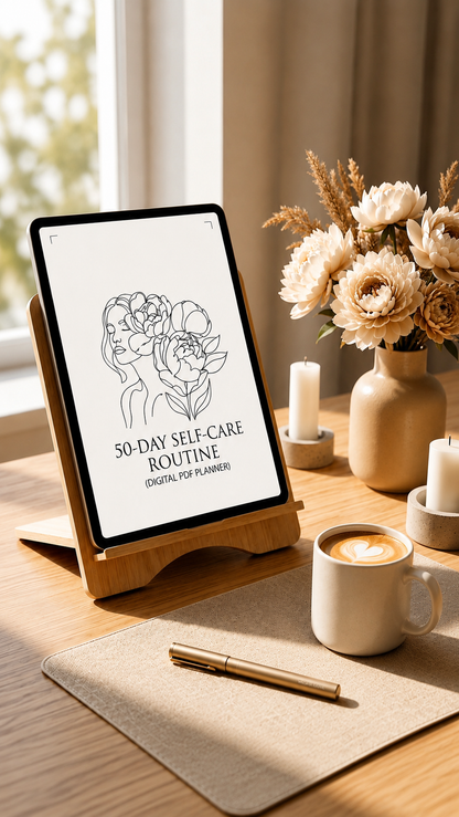 50-Day Self-Care Planner | Daily Wellness, Habit & Mental Health Journal